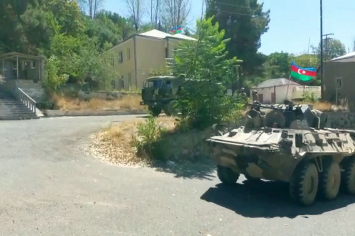  Footage on entry of Azerbaijani troops to Lachin city –  VIDEO  