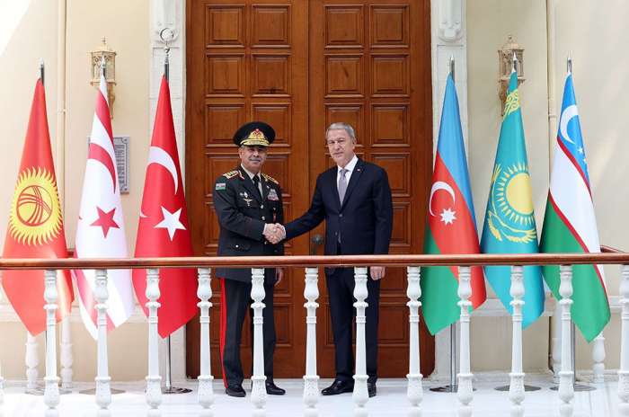  Azerbaijani defense minister visits Turkish National Defense University  