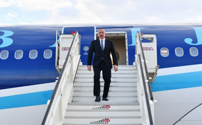 President Ilham Aliyev arrived in Italy for working visit