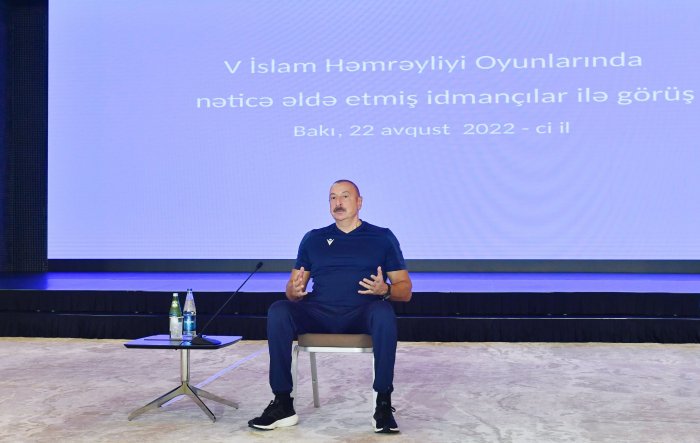  Prezident və xanımı idmançılarla görüşdü -  YENİLƏNİB - 2     
