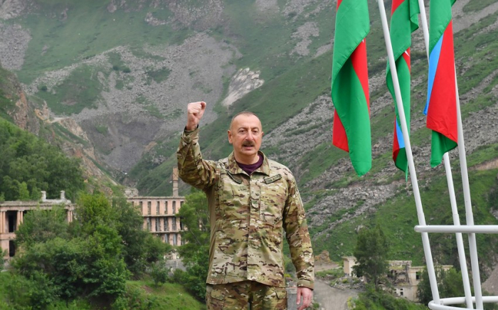   Präsident:  "Die aserbaidschanische Armee ist in Latschin stationiert, die Dörfer Zabukh und Sus wurden unter Kontrolle gebracht" 