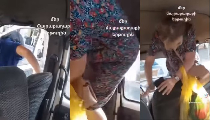    İrəvan avtobusunda tragikomik hadisə -    VİDEO      
