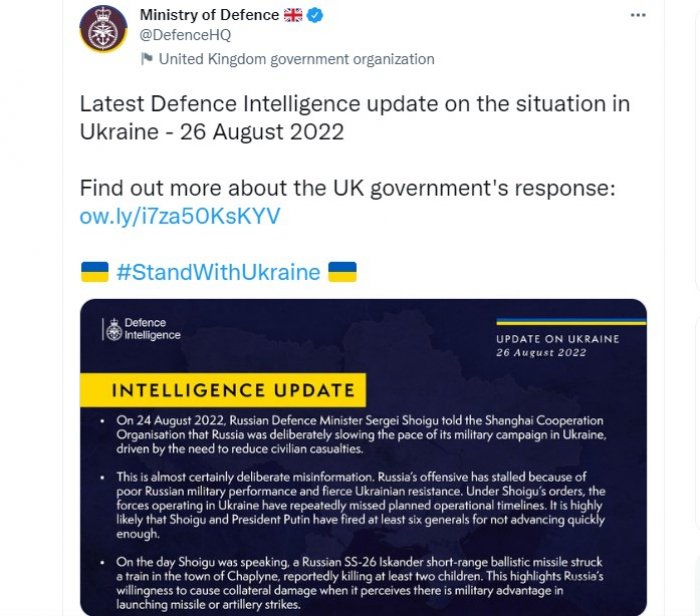       Britaniya kəşfiyyatı    Rusiya hücumlarındakı ləngimələrin səbəbini açıqladı   