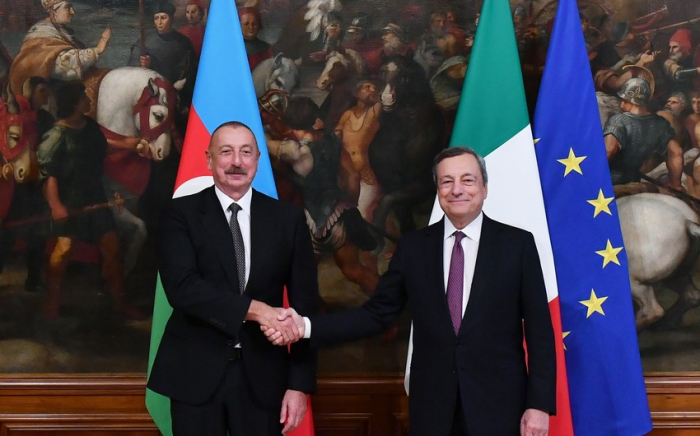   Ilham Aliyev se reunió con el presidente del Consejo de Ministros italiano  