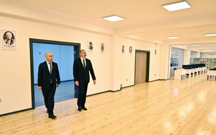   President Ilham Aliyev attended opening of newly-built school No335 in Binagadi district, Baku  