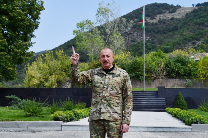  Président Aliyev : « Nous sommes dans des positions favorables à la frontière entre l