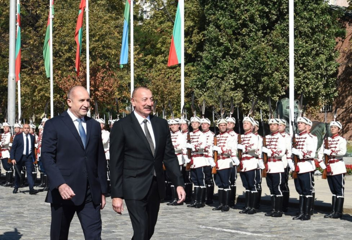  Official welcome ceremony held for President Ilham Aliyev in Sofia 