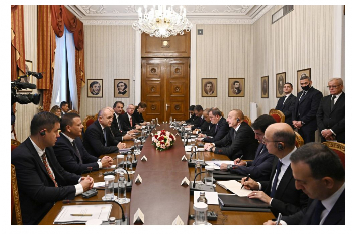  Azerbaijani, Bulgarian presidents hold expanded meeting 