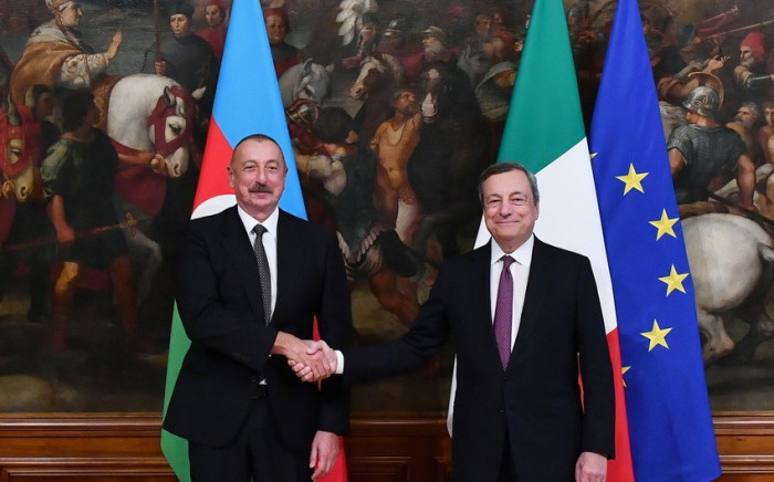   Draghi agradeció la visita de Ilham Aliyev a Italia  