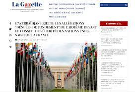     La Gazette  : Azerbaiyán rechazó las acusaciones infundadas de Armenia en la reunión del Consejo de Seguridad de la ONU  