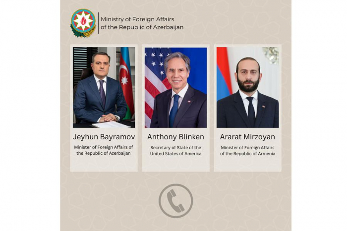   Azerbaijani FM holds trilateral phone talks with Armenian FM and US Secretary of State  