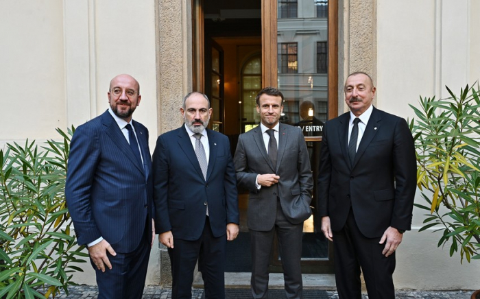  In Prag hat das Treffen der Staats- und Regierungschefs Aserbaidschans, Armeniens, Frankreichs und des EU-Rates begonnen - FOTOS