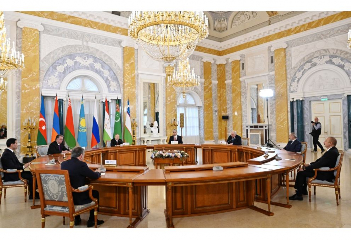  President Ilham Aliyev attends informal meeting of CIS heads of state in Saint Petersburg 