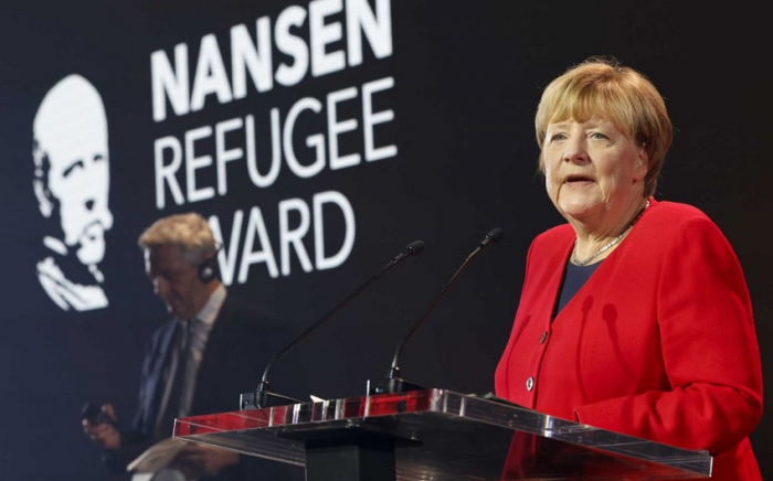  Merkel erhielt den "Nansen"-Preis für ihre Verdienste um die Aufnahme von Flüchtlingen 