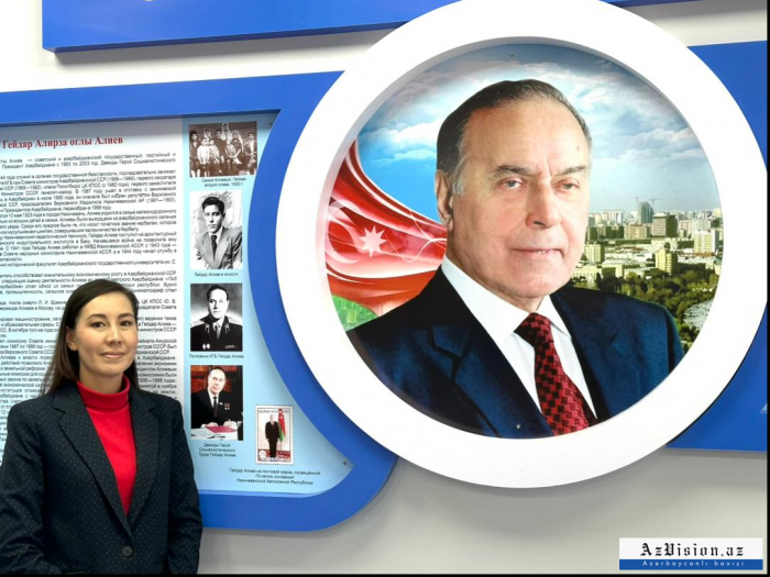 Director of Bishkek school talks to AzVision on President Aliyev