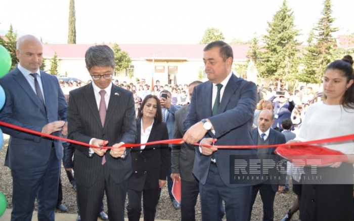  Japanischer Botschafter wohnte der Eröffnung einer Schule in Astara bei  -FOTOS  