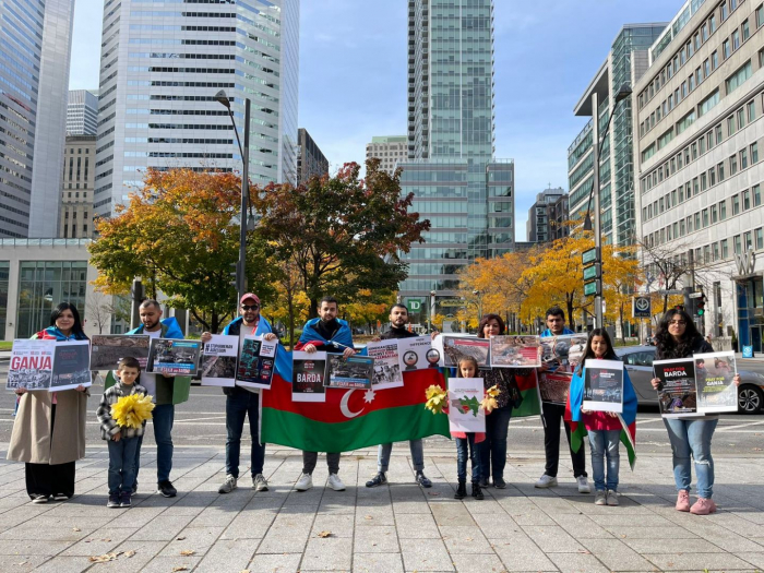 Azerbaijani diaspora holds rally exposing war crimes of Armenia in Montreal