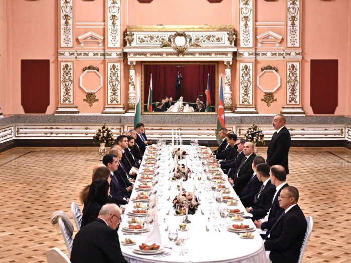   Official dinner hosted in honor of President Ilham Aliyev in Bulgaria   