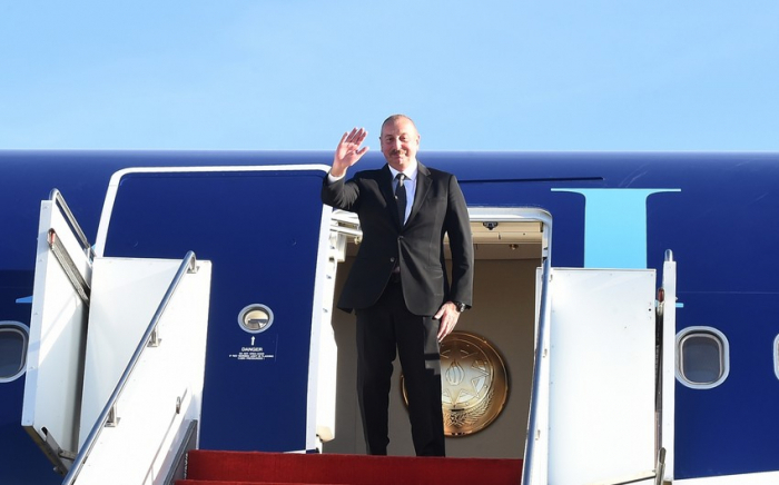   El presidente Ilham Aliyev completa su visita de trabajo a Kazajistán  