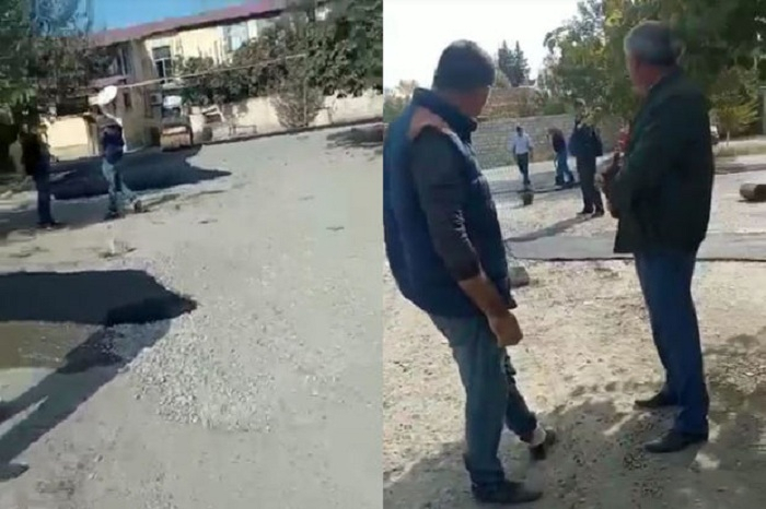 Zərdabda anormal asfaltlanma - VİDEO Zərdabda anormal asfaltlanma - VİDEO