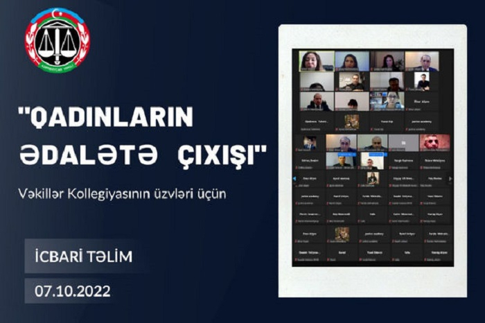 Vəkillər üçün növbəti icbari təlim keçirilib  
