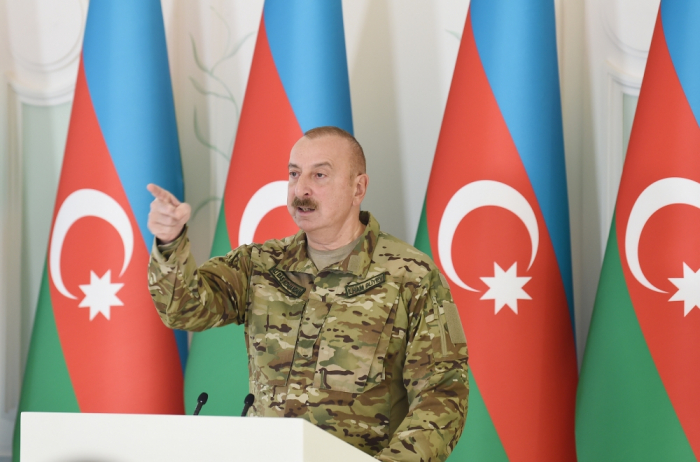     Präsident:   „Diejenigen, die an unserer Grenze Militärübungen zur Unterstützung Armeniens durchführen, sollten auch wissen, dass uns niemand Angst machen kann“  