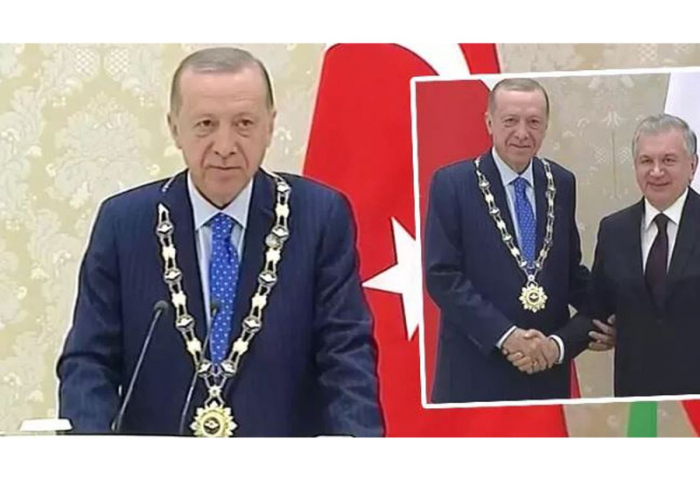 President Erdogan awarded highest medal of Uzbekistan