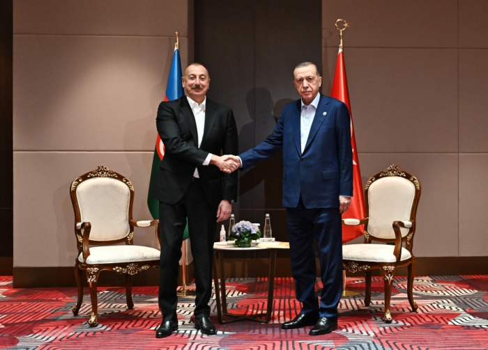   President of Azerbaijan Ilham Aliyev met with President of Turkiye Recep Tayyip Erdogan in Samarkand  