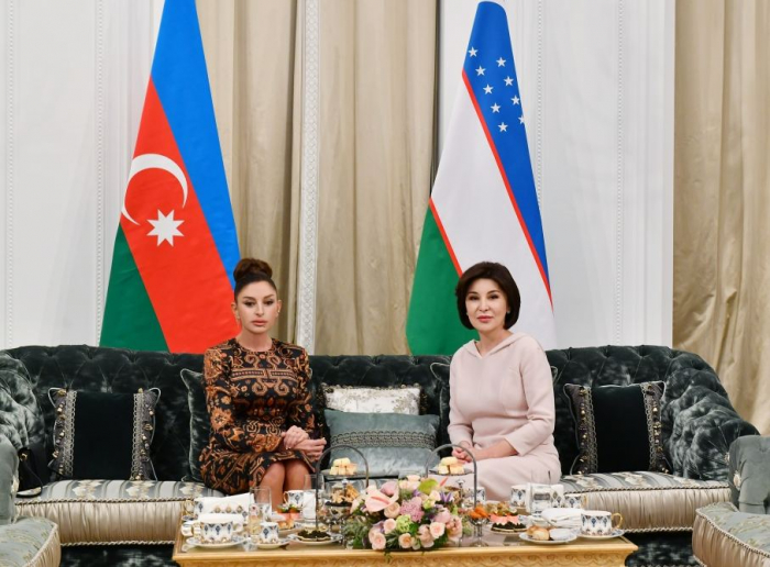   First Lady of Azerbaijan Mehriban Aliyeva meets with First Lady of Uzbekistan Ziroatkhon Mirziyoyeva  