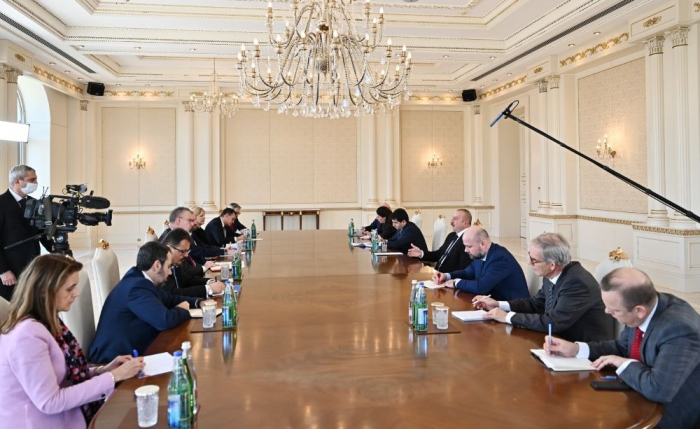   Präsident Aliyev empfängt eine Delegation unter der Leitung des EU-Sonderbeauftragten für die Östliche Partnerschaft  