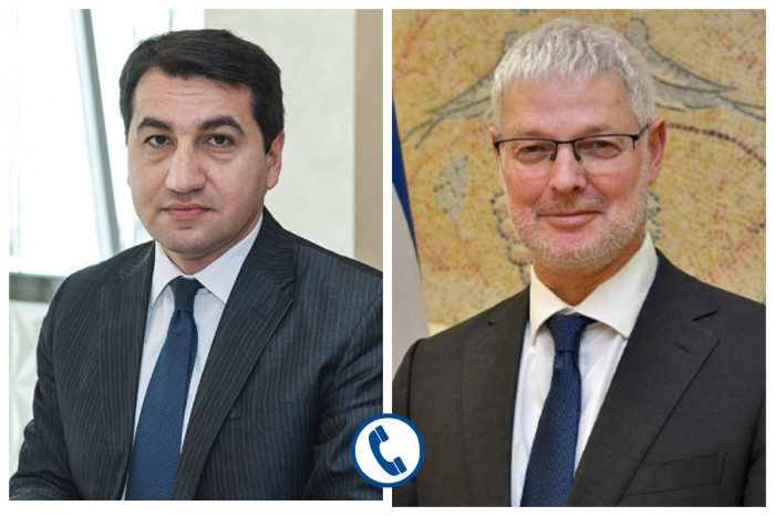 Hikmet Hajiyev y el Director General del Ministerio de Relaciones Exteriores de Israel mantuvieron una conversación telefónica