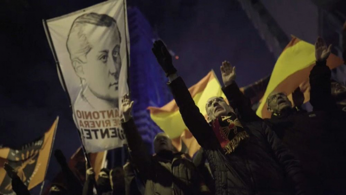   Spanish far-right group hold demonstration in Madrid -   NO COMMENT    