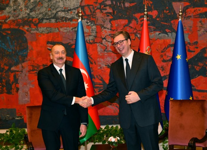   Azərbaycan və Serbiya prezidentləri təkbətək görüşüb     
