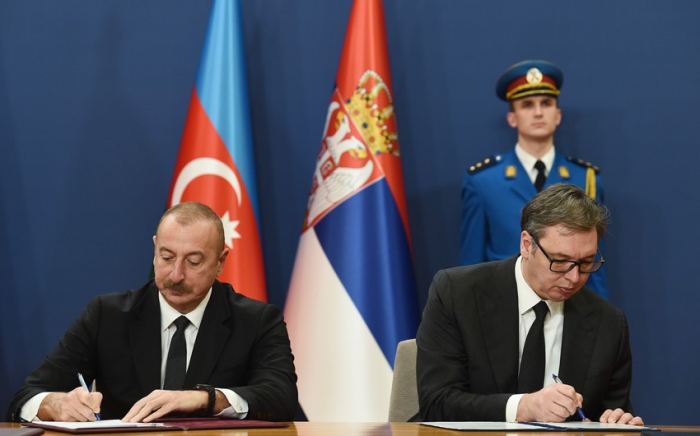   Se firmaron documentos entre Azerbaiyán y Serbia  