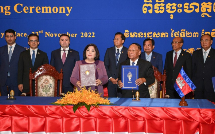  Parliaments of Azerbaijan and Cambodia sign MoU 