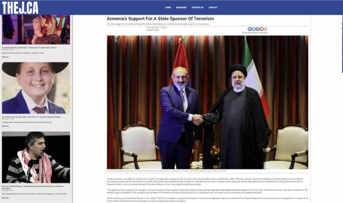  Canadian media publishes article about Armenia-Iran cooperation 