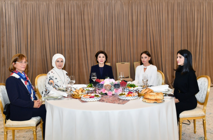   First Lady of Azerbaijan Mehriban Aliyeva attends dinner organized in Samarkand  