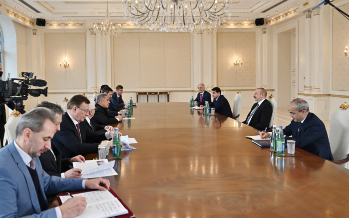 President Ilham Aliyev receives delegation led by President of Republic of Tatarstan of Russia 