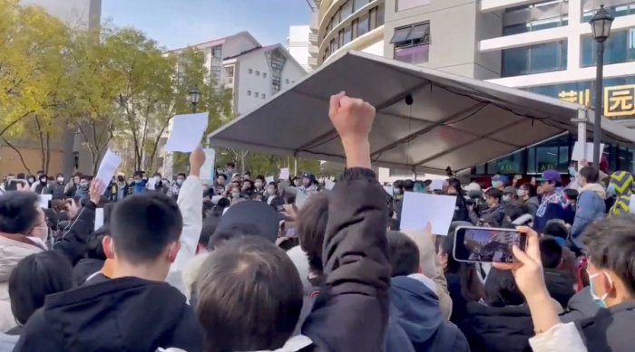 Protests in Shanghai and Beijing as anger over China