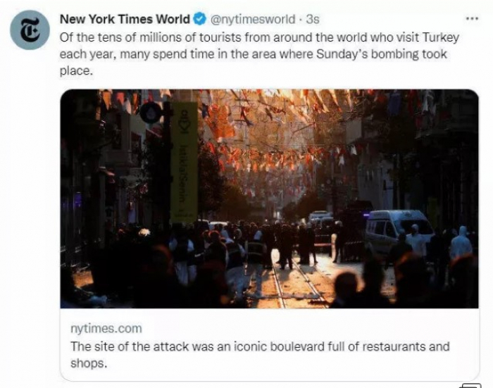   "New York Times"dan  Türkiyə ilə bağlı qərəzli başlıq    