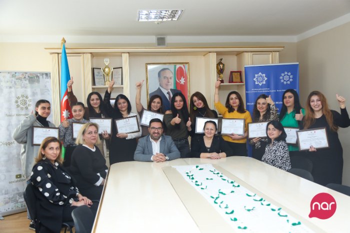 “Nar”ın eşitmə məhdudiyyətli şəxslər üçün peşə təlimlərinin ilk mərhələsi başa çatdı  
