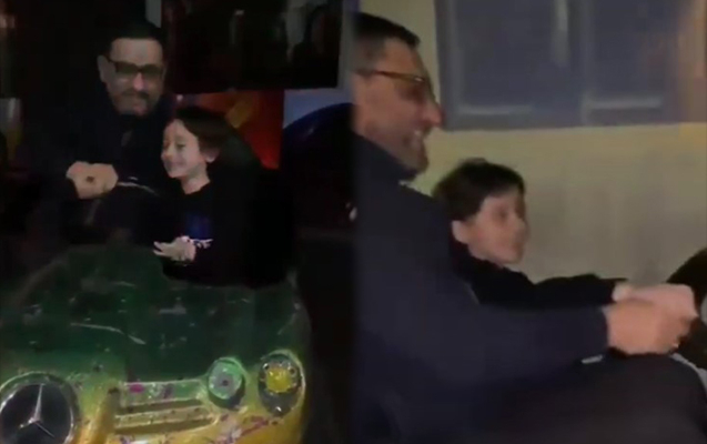    Hacı Şahin oğlu ilə əyləncə parkında -    Video        
