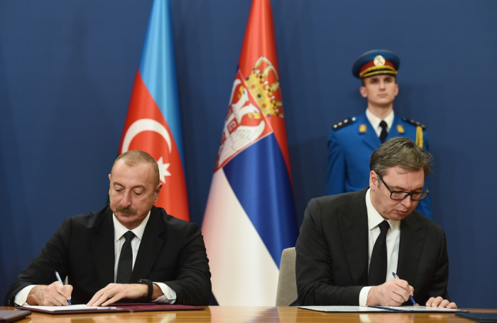  Belgrade : les documents azerbaïdjano-serbes ont été signés - Photos - Mise à jour