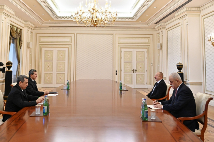   Presidente Ilham Aliyev recibe al ministro de Relaciones Exteriores de Turkmenistán  