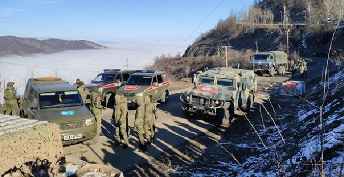   Russian peacekeepers bring in manpower, military equipment following protests of Azerbaijani NGOs  