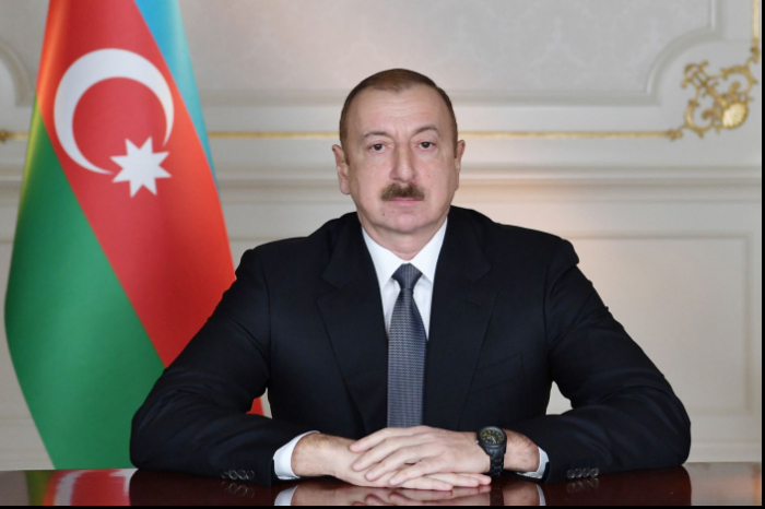   Präsident Aliyev nimmt an der Zeremonie zum Start des Unterstützungsblocks der zentralostaserbaidschanischen Plattform teil  