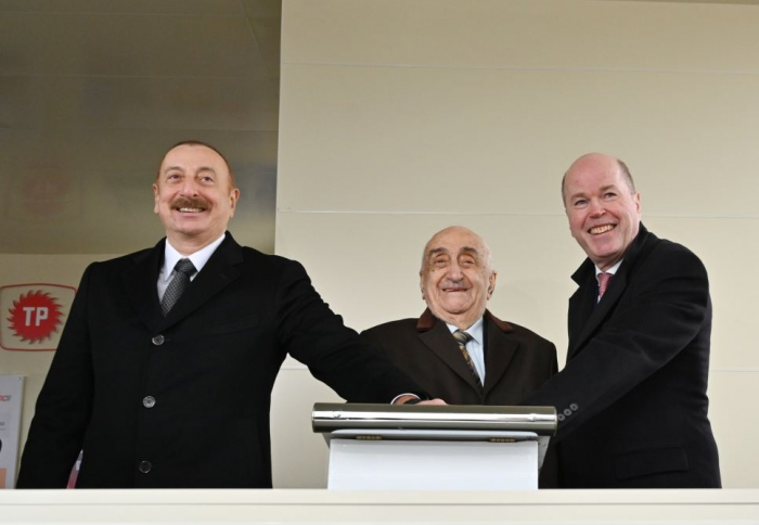 President Ilham Aliyev attends ceremony of launching support block of "Azeri-Central-East" platform