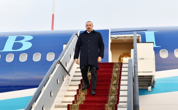    İlham Əliyev Rusiyaya gedib   