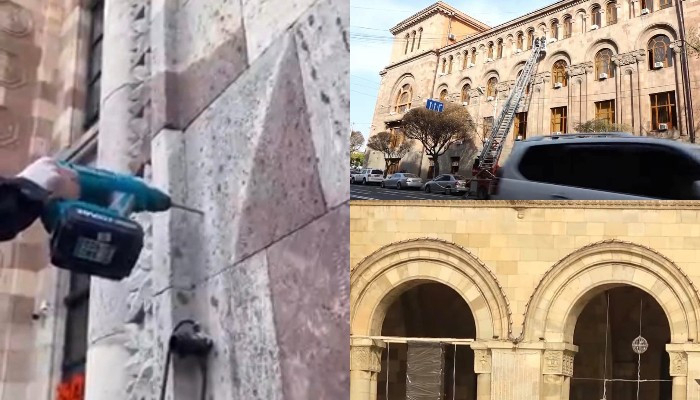  Ermənilər indi də İrəvanın tarixi binalarını dağıdırlar -    FOTOLAR (VİDEO)    