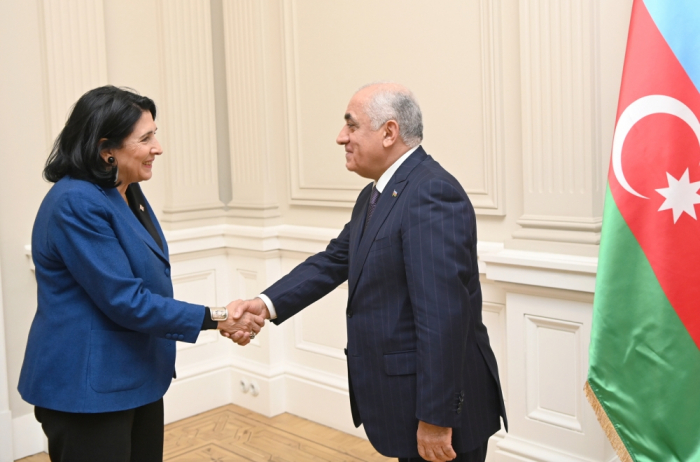   Primer Ministro azerbaiyano se reúne con la Presidenta de Georgia  